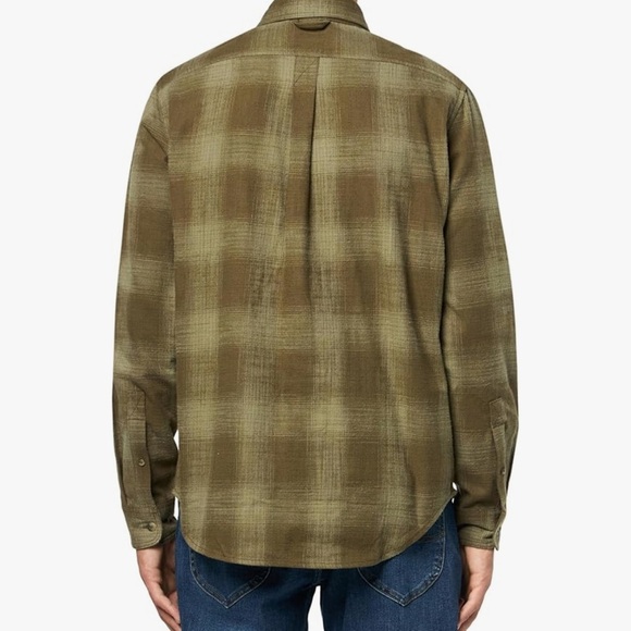 Timberland Heavy Weight Flannel Olive Green 100% Cotton Men’s Medium MSRP 70.00 - Picture 2 of 6